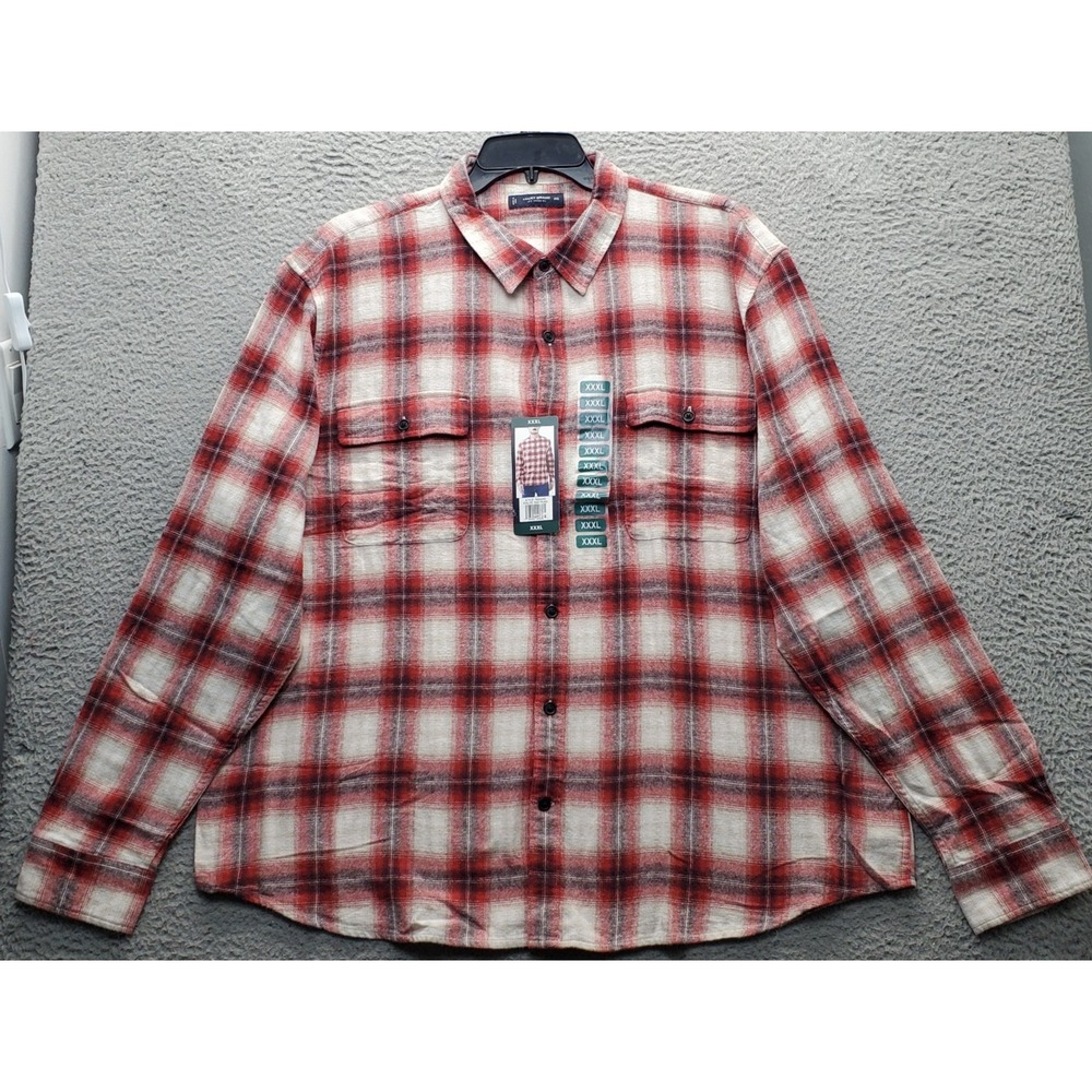 Lucky Brand Flannel Shirt Men XXXL Multi Plaid Classic Fit Long Sleeve Button-Up